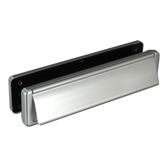 FAB & FIX Nu-Mail UPVC Letter Box 40-80 - 310mm Wide Chrome - Click Image to Close