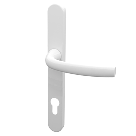 HOPPE Suited Lever/Lever Handle 240mm Backplate With 92mm Centres AR7550/3492 White 50021357 - Click Image to Close