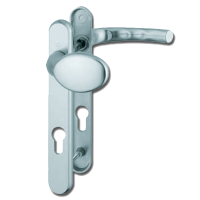 HOPPE Atlanta UPVC Lever / Moveable Pad Door Furniture 77G/3831N/1710 92mm Centres Silver