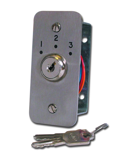ASEC Three Position Key Switch Numbered `1`, `2` & `3` - Click Image to Close