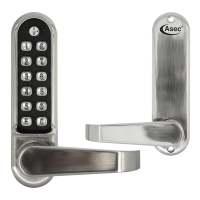 ASEC AS4300 Series Lever Operated Easy Code Change Digital Lock With Optional Free Passage No Latch AS4306 Stainless Steel