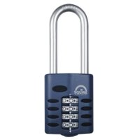 SQUIRE CP50 Series 50mm Steel Shackle Combination Padlock CP50/2.5 64mm Long Shackle Visi