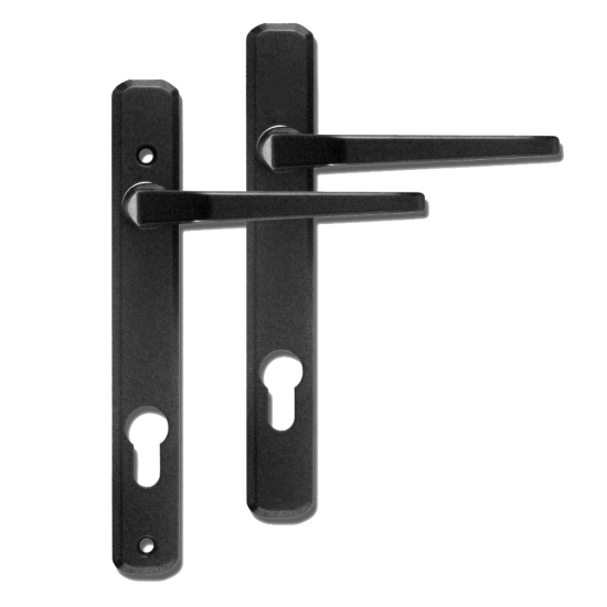 AVOCET 92 Lever/Lever UPVC Furniture - 160mm Fixings Black - Click Image to Close