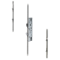DOORMASTER Universal Lever Operated Latch & Hook - 2 Adjustable Rollers 2 Mushroom (UPVC Door) 35/92