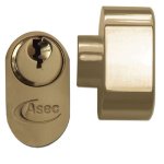 ASEC 5-Pin Oval Key & Turn Cylinder 70mm 35/T35 (30/10/T30) KD PB