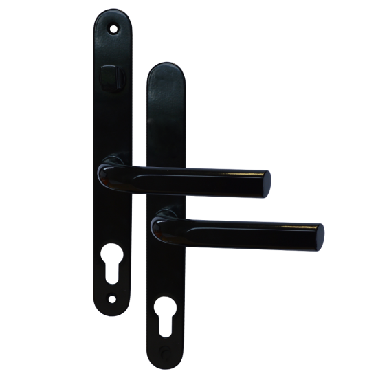 ASEC 68mm Lever UPVC Door Furniture With Snib Black - Click Image to Close