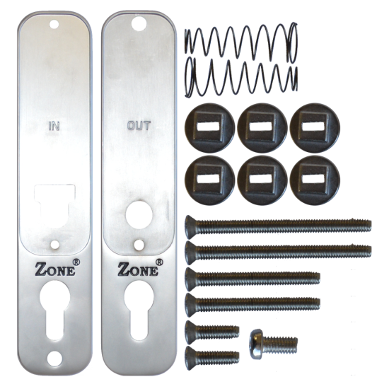 ZONE Back Plate Adaptor Kit For Use With Euro Mortice Case N/A - Click Image to Close