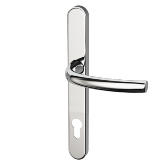HOPPE Suited Lever/Lever Handle 240mm Backplate With 92mm Centres AR7550/3492 Polished Chrome 50021382 - Click Image to Close