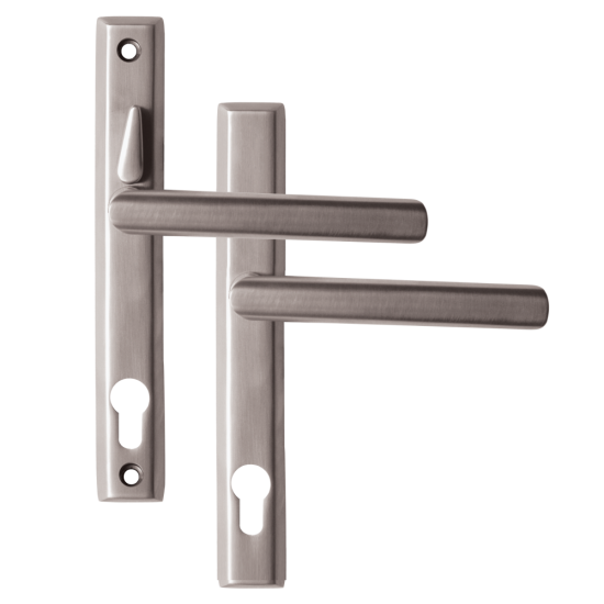 LOXTA Stealth Lever Handle (Euro External) - 211mm 92PZ Single Locking Brushed Silver - Click Image to Close
