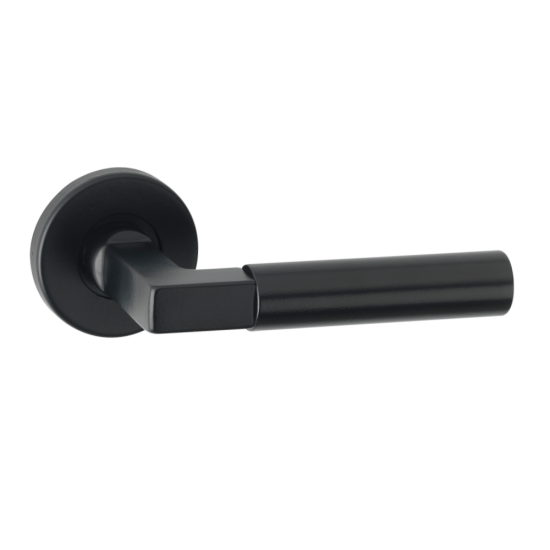 ASEC URBAN San Diego Lever On Round Rose Door Furniture Ebony Black (Boxed) - Click Image to Close