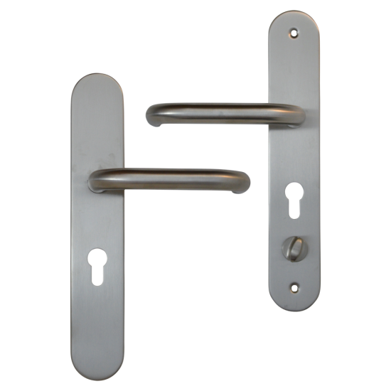 HOOPLY 918901 Stainless Steel Container Door Handle With Return To Door Lever Silver - RH - Click Image to Close
