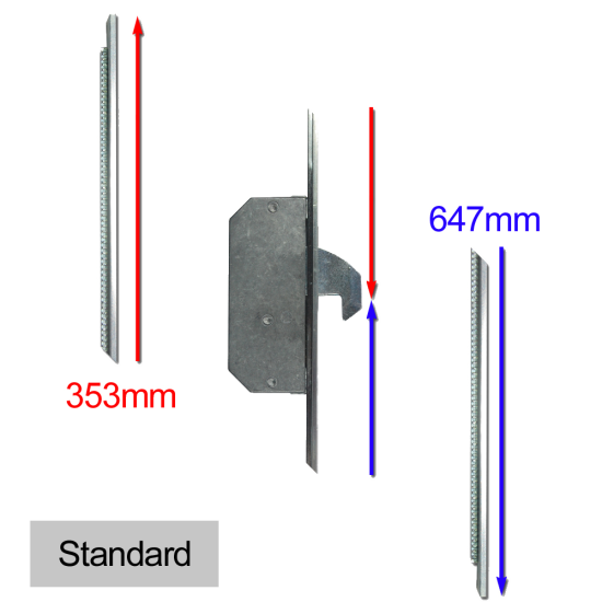 ASEC Modular Repair Lock Locking Point Extensions (Timber Door) - 2 Hook Std - Click Image to Close
