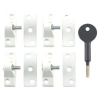 YALE 8K118 Casement Window Lock - 4 Pack WH 4 Locks + 1 Key Visi