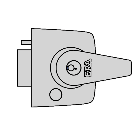 ERA 183 & 193 Deadlocking Nightlatch 40mm Grey With Brass Cylinder Boxed - Click Image to Close