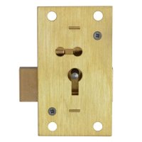 ASEC 51 2 & 4 Lever Straight Cupboard Lock 4 Lever 75mm SB KD Visi