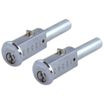 Tessi TCP6461 Round Cylinder Bullet Lock 90mm NP KA Complete Pair