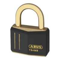 ABUS T84MB Series Brass Open Shackle Padlock 43mm Brass Shackle KD (O1040) Black T84MB/40 Boxed