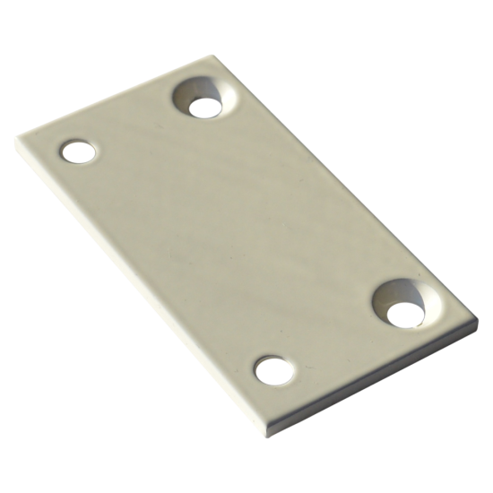 GEZE OL Line Wide Fixing Plate To Suit UPVC Frames White - Click Image to Close