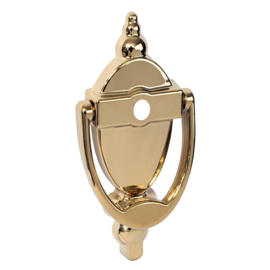 AVOCET Affinity Traditional Victorian Urn Door Knocker With Cut For Viewer Gold - Click Image to Close