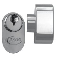 ASEC 5-Pin Oval Key & Turn Cylinder 60mm 30/T30 (25/10/T25) KD NP