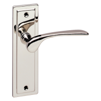 ASEC URBAN New York Lever on Plate Latch Door Furniture Polished Nickel (Visi)