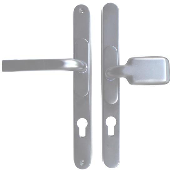 CHAMELEON Pro XL Lever/Pad 59-96mm Centres Adaptable Handle Brushed Silver - Click Image to Close