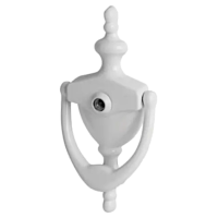 HOPPE Suited Traditional Knocker With 120 Degree Viewer AR727K White 87143435