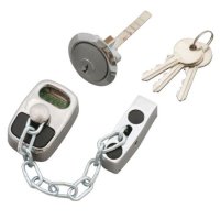 ASEC Door Chain with External Cylinder White