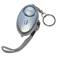 MINDER Mini Keyring Torch Personal Alarm Silver