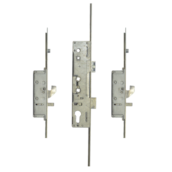 LOCKMASTER Lever Operated Latch & Deadbolt Twin Spindle - 2 Hook 2 Anti-Lift 2 Roller 35/92-62 - Click Image to Close
