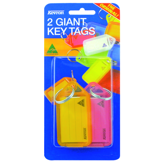 KEVRON ID30 Giant Tags Blister Pack 2 pcs Assorted Colours 2 pcs - Click Image to Close