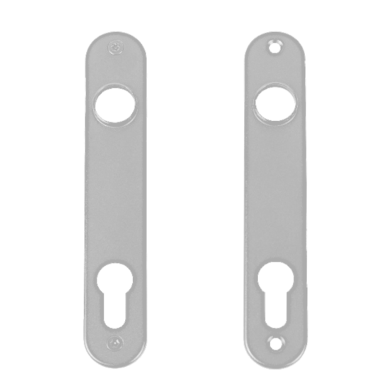 LOCINOX 3025 Pair of Escutcheons For Insert Locks Silver - Click Image to Close