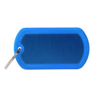 SILCA My Family Military Luggage ID Tag With Split Ring & Rubber Edging Blue
