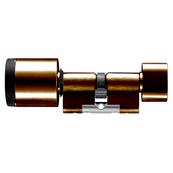 EVVA AirKey Euro Double Proximity - Turn Cylinder Sizes 62mm to 92mm Patina Brown (Bronze) - Click Image to Close