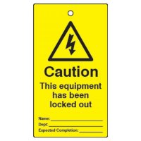 ASEC Lockout Tagout Tags `This Equipment Has Been Locked Out` Pack of 10 Pack of 10