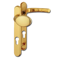 HOPPE Atlanta UPVC Lever / Moveable Pad Door Furniture 77G/3831N/1710 92mm Centres Gold