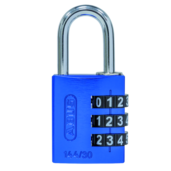 ABUS 144/30 Combination Padlock 30mm Body Blue - Click Image to Close