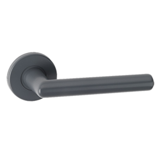 ASEC URBAN Austin Lever on Round Rose Door Furniture Slate Grey (Boxed) - Click Image to Close