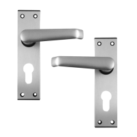 UNION 366 Ambassador Plate Mounted Lever Furniture Formerly Wellington Anodised Silver Euro Lever Lock