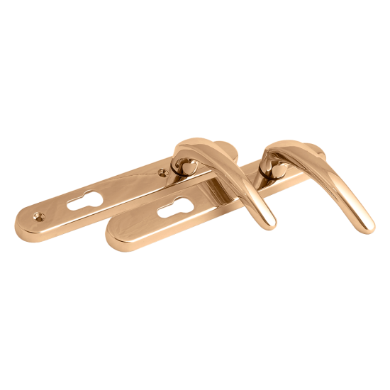 FAB & FIX Windsor 92 Lever/Lever UPVC Furniture Gold - Click Image to Close