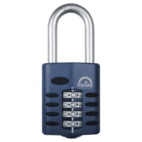 SQUIRE CP50 Series 50mm Steel Shackle Combination Padlock CP50/1.5 38mm Long Shackle Visi
