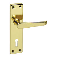 ASEC URBAN Classic Victorian Lever on Plate Lock Door Furniture Polished Brass (Visi)