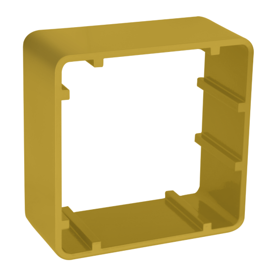 ASEC 38mm 1 Gang Surface Housing Brass - Click Image to Close