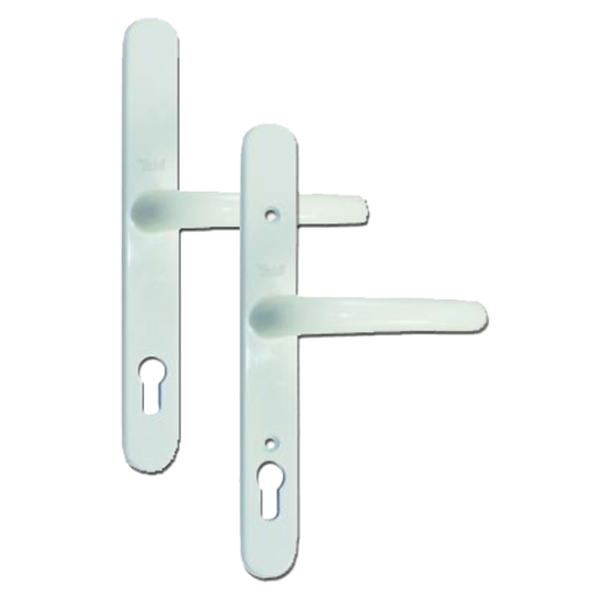 YALE UPVC Lever Door Furniture - Retro 92mm Centres WH Visi - Click Image to Close