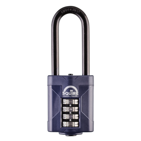 SQUIRE CP50 Series 50mm Steel Shackle Combination Padlock CP50/2.5/BX 64mm Long Shackle Boxed - Click Image to Close