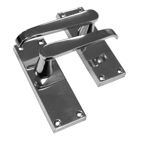 ASEC Vital Victorian Plate Mounted Straight Lever Furniture 100mm CP Latch - Click Image to Close
