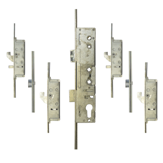 LOCKMASTER Lever Operated Latch & Deadbolt Single Spindle - 4 Hook 2 Anti-Lift 2 Roller 35/92 - Click Image to Close