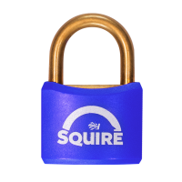 SQUIRE BR40 Open Shackle Brass Padlock With Brass Shackle KD KD Blue
