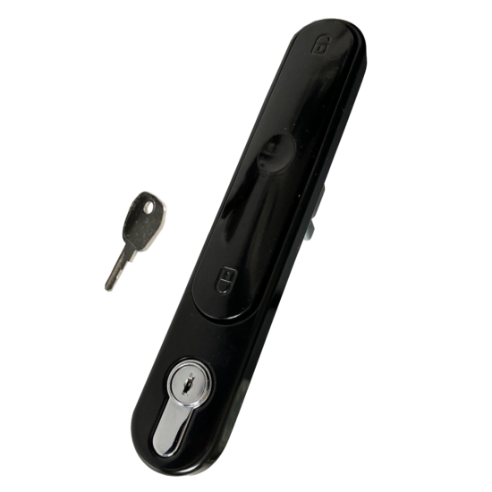 ALUK Pop Out Bi-Fold Handle Locking Black - Click Image to Close