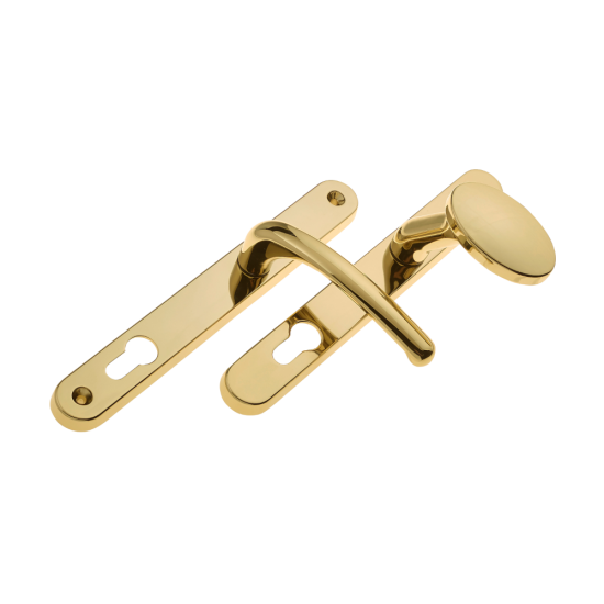FAB & FIX Balmoral 92 Lever/Pad UPVC Furniture Gold - Click Image to Close